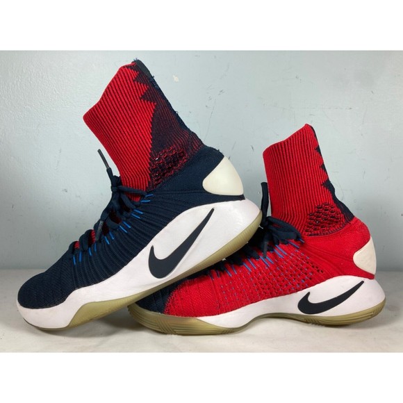 RARE Nike Hyperdunk Flyknit Olympic USA Red Blue White 843390-446 Men’s Size 8 main image 10